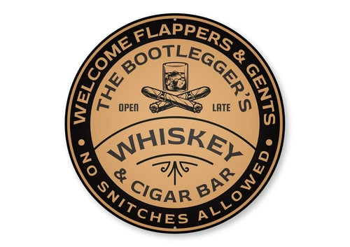Whiskey and Cigar Sign